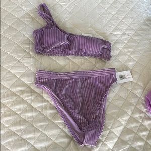 Purple Y2K one shoulder high waist Dippin Daisys